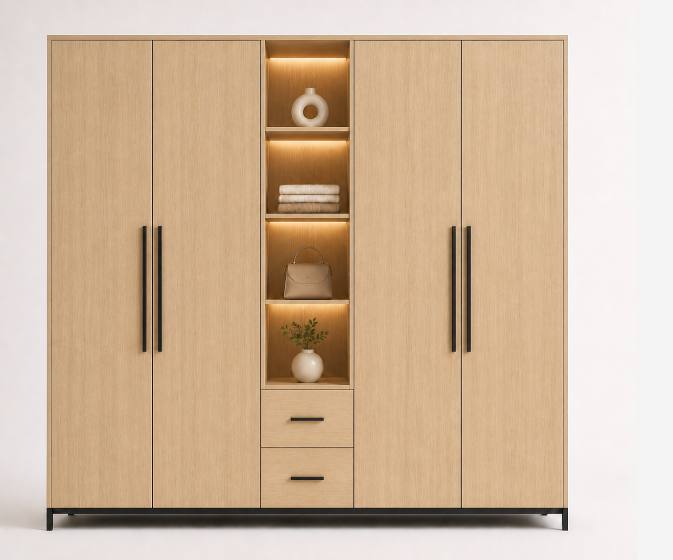 Oak Display Wardrobe