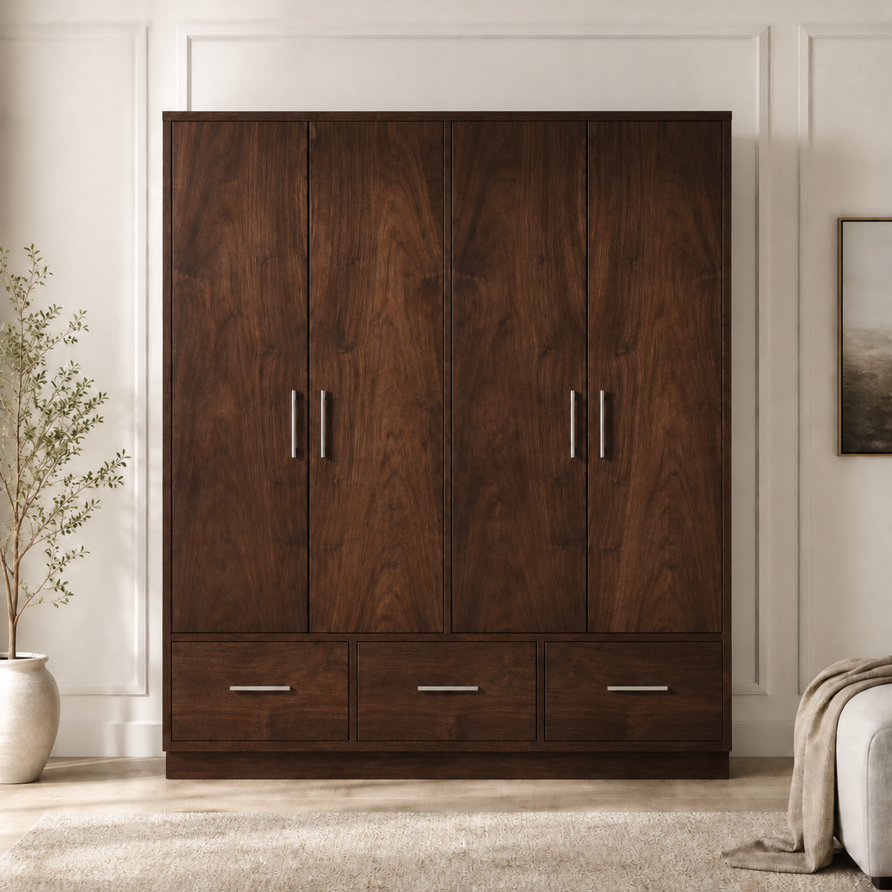 Walnut Storage Wardrobe