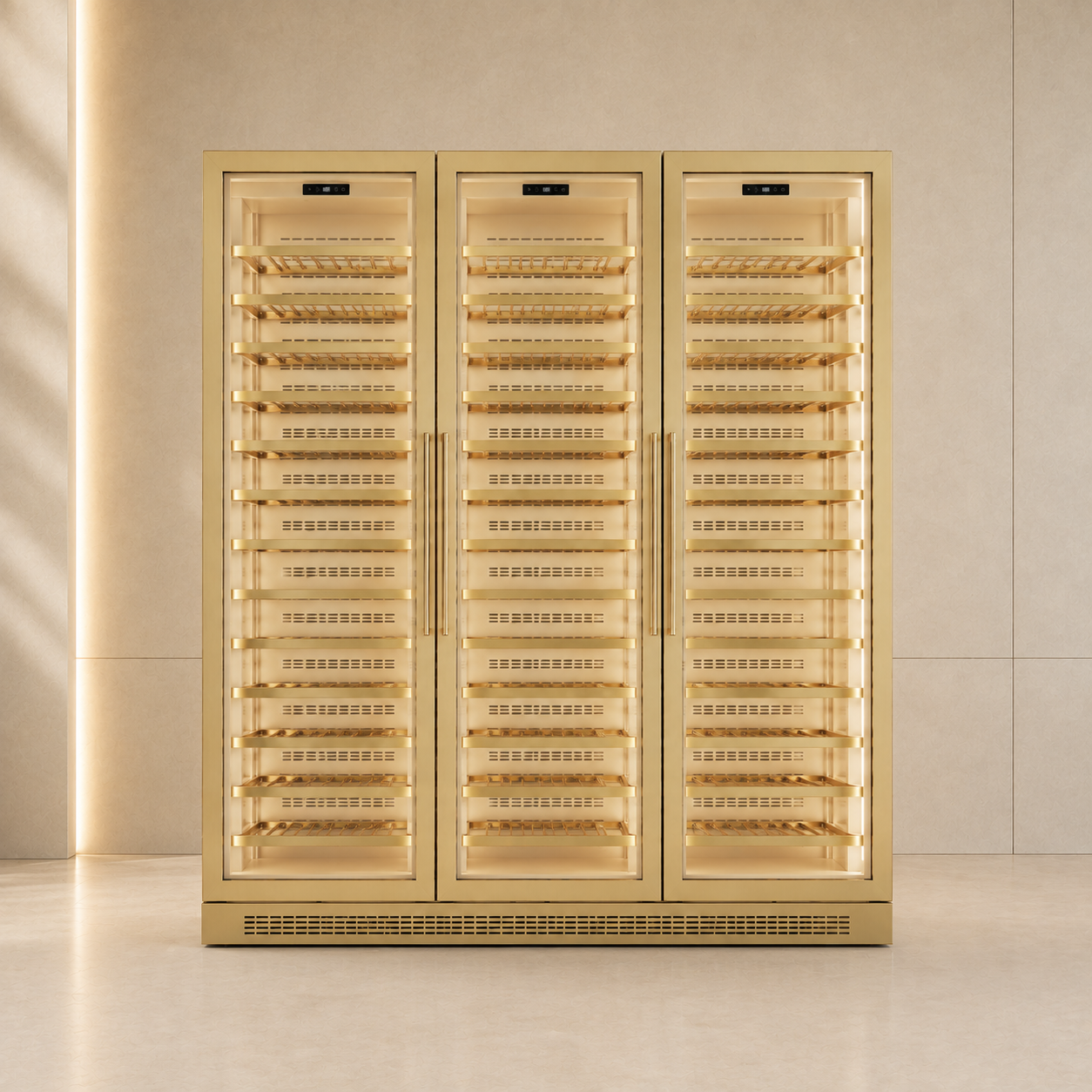 Gold Display Wine Cabinet